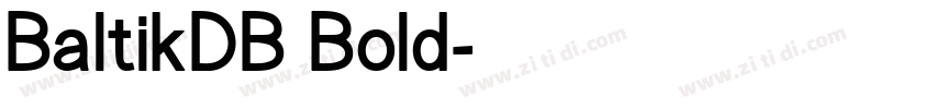 BaltikDB Bold字体转换